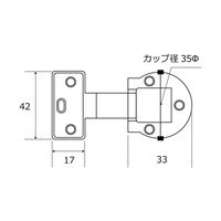 和気産業 アングル丁番 K 20mm×20mm GB ifー014 1セット(6個)（直送品）