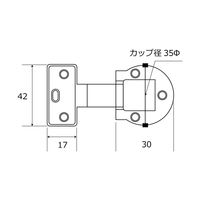 和気産業 アングル丁番 K 24mm×15mm GB ifー016 1セット(6個)（直送品）
