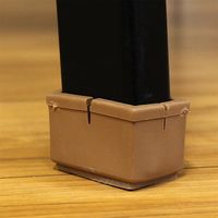 ワイドフェルトキャップ 長角脚用 茶 24~30mm×50~55mm ブリスターパック(4個入) GKー805 GK-805（直送品）