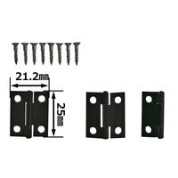 和気産業 薄口カラー丁番 25mm クロ VE-031 1セット(12個)（直送品）