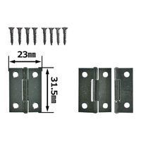 和気産業 薄口カラー丁番 32mm クロ VE-032 1セット(12個)（直送品）