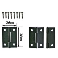 和気産業 薄口カラー丁番 38mm クロ VE-033 1セット(12個)（直送品）