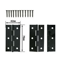 和気産業 薄口カラー丁番 76mm クロ VE-036 1セット(8個)（直送品）