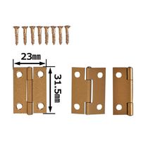 和気産業 薄口カラー丁番 32mm ゴールド VE-010 1セット(14個)（直送品）