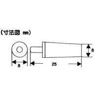和気産業 PC回転ピン 8mm Aカタ VF-123 1セット(14個)（直送品）