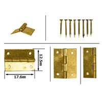 和気産業 真鍮ケース用丁番 18mm VF-089 1セット(16個)（直送品）