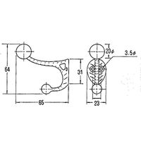 和気産業 木ノ葉ベビーフック ブロンズ BH-629 1セット(8個)（直送品）