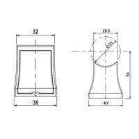 和気産業 ぬくもり手すりNLT 受金具 直受 シルバー NLT02S 1セット(4セット)（直送品）