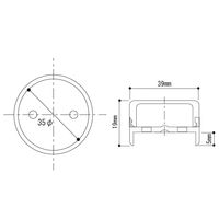 和気産業 ぬくもり手すりNLT 受金具 エンドキャップ シルバー NLT09S 1セット(6セット)（直送品）
