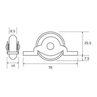 和気産業 V型戸車 2個入 SH-448 1セット(12個:2個×6箱)（直送品）