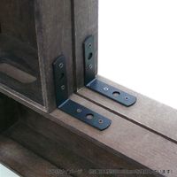 和気産業 ツヤ消し黒 L型金具 100×100mm WAP-322 1セット(8個)（直送品）