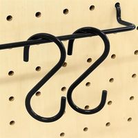 和気産業 穴あきボード用 黒Sカン 大 2個入 ANB-809 1セット(16個:2個×8個)（直送品）