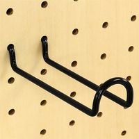 和気産業 穴あきボード用 黒フックダブル 90mm 2個入 ANB-811 1セット(12個:2個×6個)（直送品）