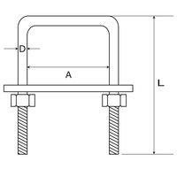 アイアイ コ型ボルトセット M8X1 15-809 1セット(22個)（直送品）