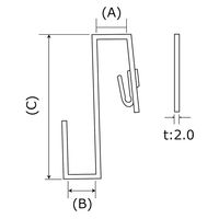和気産業 ズレにくいZ型フック 44mmX15mmX75mm BK-409 1セット(12個)（直送品）