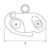 和気産業 スナップシャックル 52mm BK-585 1セット(2個)（直送品）
