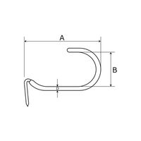 和気産業 コーティングフック 60AーS BK-647 1セット(32個)（直送品）