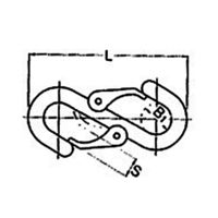 和気産業 ダブルフック 75mm BK-777 1セット(2個)（直送品）