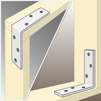 和気産業 ユニクロワイド隅金 横120mmX縦120mmX幅32mm BK-834 1セット(8個)（直送品）