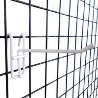 和気産業 メッシュパネル専用 メッシュフック 白 サイズ100mm 3本 EMP202 1セット(12本:3本×4袋)（直送品）