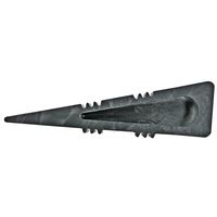 和気産業 ドアストッパーデルタ グレー WDS-025 1セット(22個)（直送品）