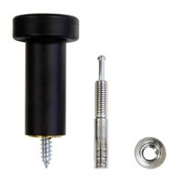 和気産業 ハイト戸当 マットブラック 80mm BH1164 1セット(2個)（直送品）