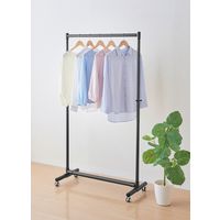 パール金属 軽くて丈夫なアルミ製ハンガーラック マットブラック N-7594 1個