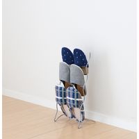 パール金属 ワイヤースリッパラック3段 シルバー N-7889 1個