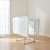 パール金属 軽くて丈夫なD型アルミ製折りたたみ物干し H100 3連シルバー N-7921 1個