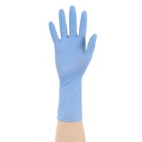 【使いきりニトリル手袋】伊藤忠リーテイルリンク ニトリル使いきり手袋 ロング 超厚手 M 粉なし ブルー 1箱 （50枚入）