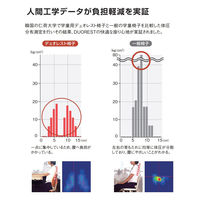 DUOREST オフィスチェア DUOREST FIT 着脱式足置き付き グレー DR-286BY(GY) 1台（直送品）