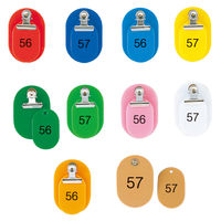 共栄プラスチック 親子番号札 小判型 ピンク CT-1-51-P 1組