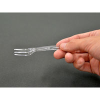 アサヒ徳島 テイクアウト用フォーク 90mm バラ 透明　10000枚(100枚×100) 129811（直送品）