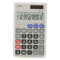 オーム電機 12桁手帳サイズ電卓111 07-8876 1個