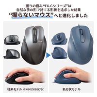 有線マウス 握りの極み 静音 5ボタン Mサイズ ブルー M-XGM30UBSKBU エレコム 1個