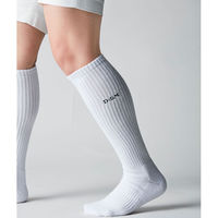 D&M バレー 靴下 サポーター バレーボール ロングソックス ホワイト 22-25cm 1足入 111816 1セット(2足)（直送品）
