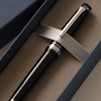 セーラー万年筆 プロフェッショナルギアスリム銀 万年筆 ブラック M（中字） 101222420 1本