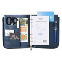 システム手帳本革カバー クオバディス タイマー１７／レザー　Ｌジップカバー／メタリック ブロンズ 1枚（直送品）