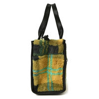 クアルトユナイテッド チェック柄ファーカートバッグ　YEL　F FB186 1点（直送品）