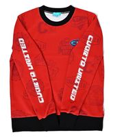クアルトユナイテッド アメカジ柄プルオーバー　RED　L A0148 1点（直送品）