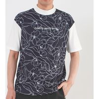 クアルトユナイテッド モノトーン花柄モックネックシャツ(メンズ)　BLK　XL A0190MEN-B 1点（直送品）
