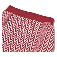 クアルトユナイテッド ヘリンボーン柄ニットスカート　RED　L M3456 1点（直送品）