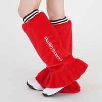 クアルトユナイテッド フリルファーレッグウォーマー　RED　F U8057 1点（直送品）