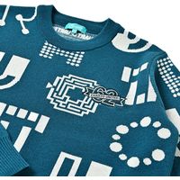 クアルトユナイテッド 幾何学柄ニットトップス　GRE　S M3441 1点（直送品）