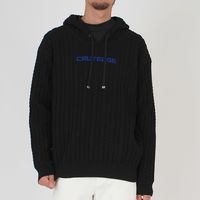 クアルトユナイテッド 軽量ケーブルニットパーカー　BLK　M M3463MEN 1点（直送品）