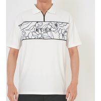 クアルトユナイテッド 花柄切替ハーフジップシャツ　WHT　XL A0191MEN-B 1点（直送品）