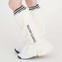 クアルトユナイテッド フリルファーレッグウォーマー　WHT　F U8057 1点（直送品）