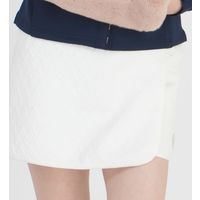 クアルトユナイテッド ヘリンボーン柄キュロットスカート　WHT　L N5041 1点（直送品）