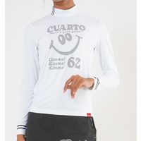 クアルトユナイテッド スマイルロゴ長袖モックネック　WHT　S K6014 1点（直送品）