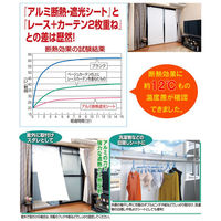 ヴィクトリー　簡単取り付け アルミ断熱・遮光シート　断熱 遮光 冷暖房効果　6300044538　1セット（2枚入）（直送品）